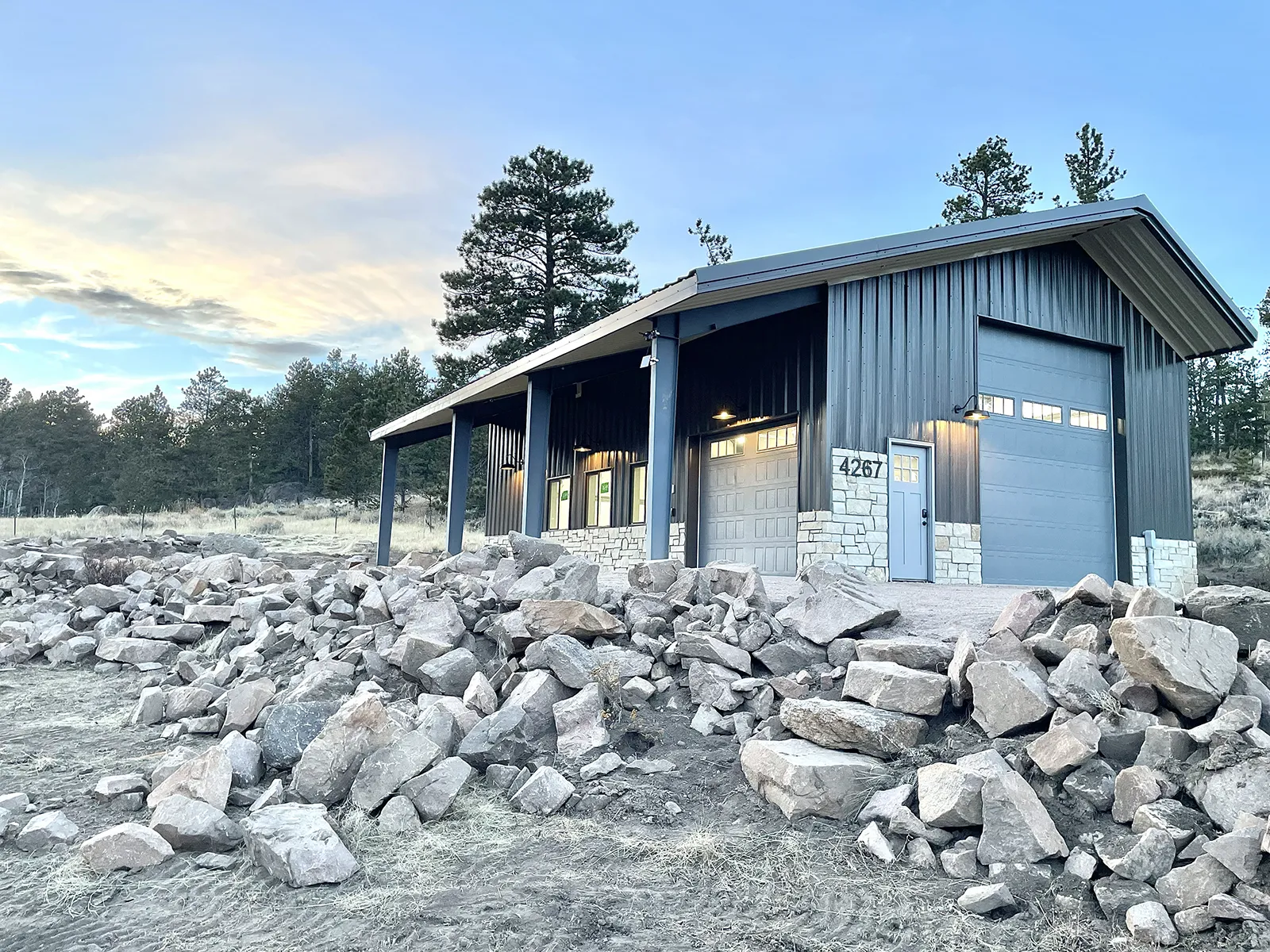 Steel barndominium in Red Feather Lakes, Colorado