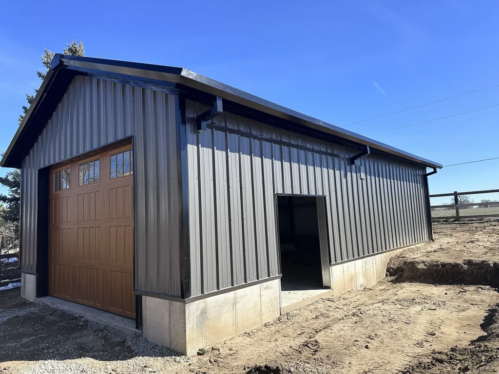 Garage steel building in Boulder, CO