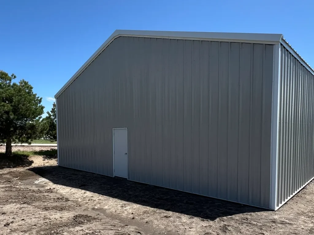Garage steel building in Parker, CO