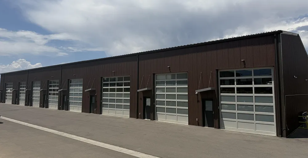 Flex space and self storage metal building erected by Mountain State Construction