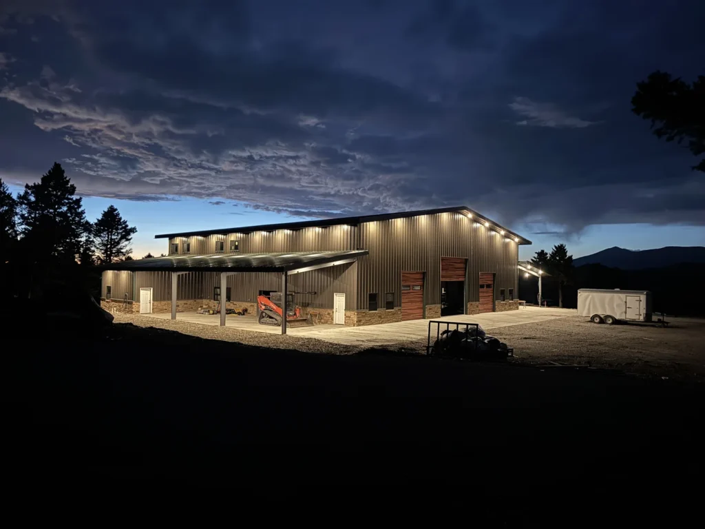 Steel workshop building in Townsend, MT