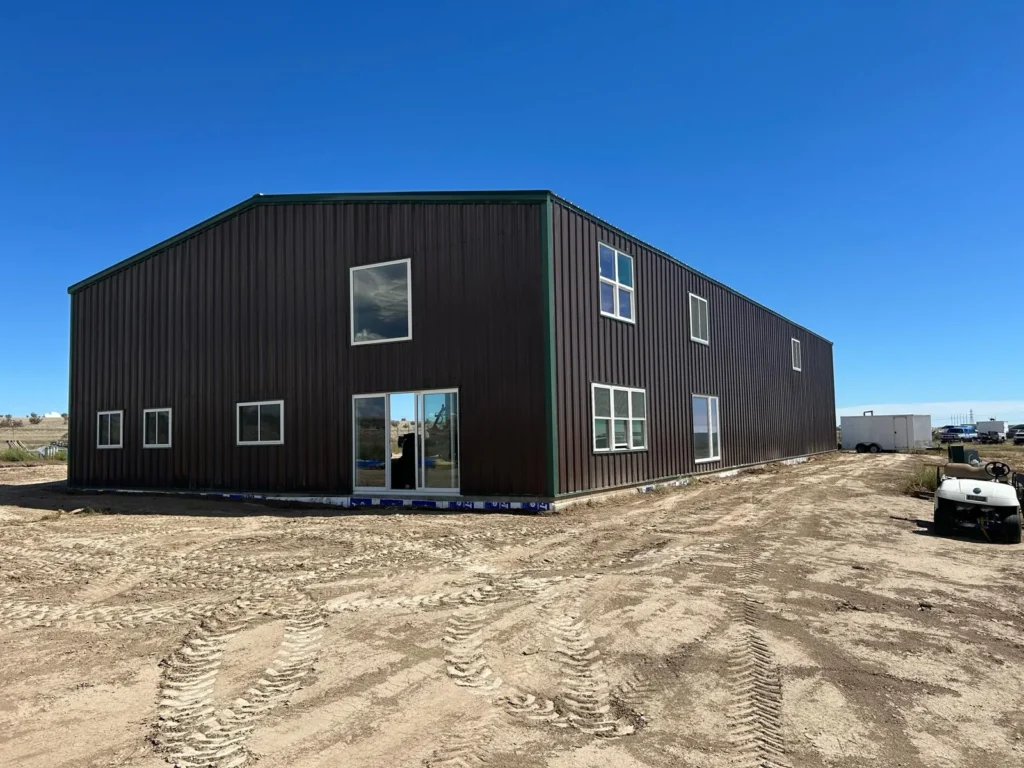 50x60 gable-roof steel workshop building in Fountain, CO